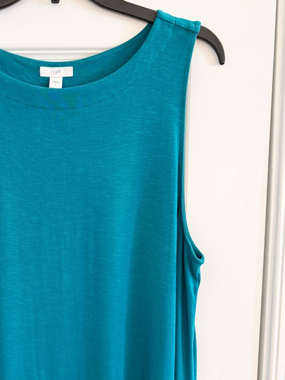 J. Jill Slub Knit Sleeveless Maxi Dress Teal Size L - Picture 8 of 8